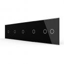 5-fache Blende 5 Touch-Schalter schwarz LIVOLO
