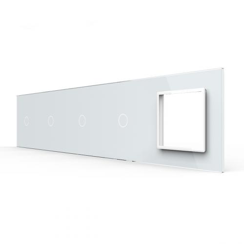 5-fache Blende 4 Touch-Schalter + Modul wei� LIVOLO 