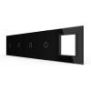 5-fache Blende 4 Touch-Schalter + 1 Modul Schwarz LIVOLO