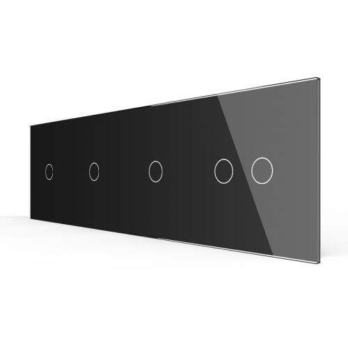 4-fache Blende 4 Touch-Schalter in schwarz LIVOLO