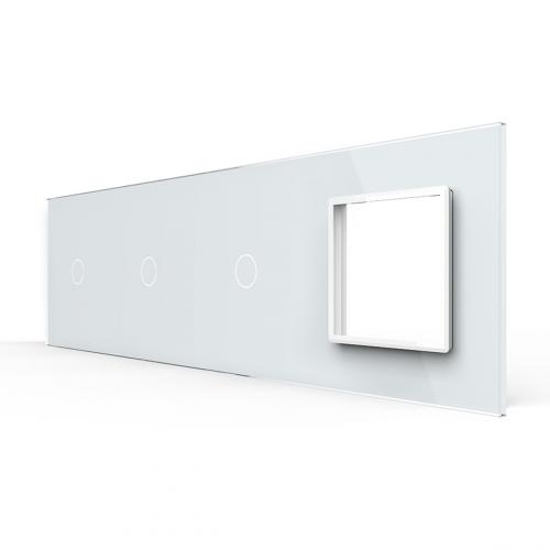 4-fache Blende 3 Touch-Schalter + 1 Modul wei� LIVOLO