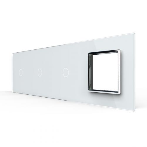 4-fache Blende 3 Touch-Schalter + Modul wei� LIVOLO 