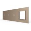4-fache Blende 3 Touch-Schalter + 1 Modul Gold LIVOLO