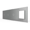 4-fache Blende 3 Touch-Schalter + 1 Modul Grau LIVOLO