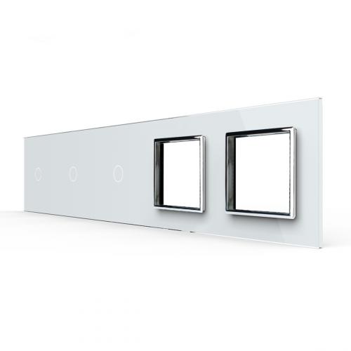 5-fache Blende 3 Touch-Schalter + 2 Module wei� LIVOLO 