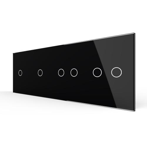 4-fache Blende 4 Touch-Schalter Schwarz LIVOLO