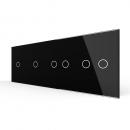4-fache Blende 4 Touch-Schalter Schwarz LIVOLO