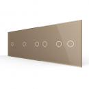 4-fache Blende 4 Touch-Schalter Gold VL-C7-C1-C1-C2-C2-13 LIVOLO