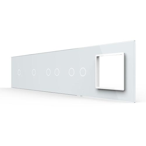 5-fache Blende 4 Touch-Schalter + 1 Modul wei� LIVOLO