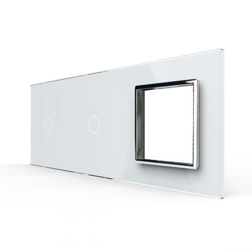 3-fach Blende 2 Touch-Schalter + Modul wei� LIVOLO 