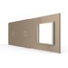 3-fache Blende 2 Touch-Schalter + 1 Modul Gold LIVOLO