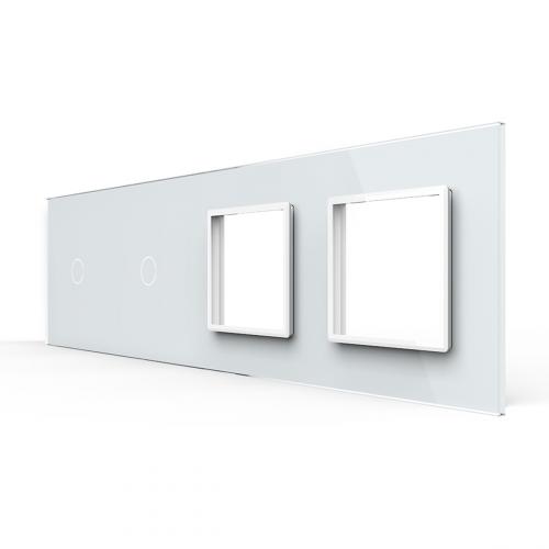 4-fache Blende 2 Touch-Schalter + 2 Module wei� LIVOLO