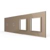 2-fache Blende 2 Touch-Schalter + 2 Module Gold LIVOLO