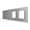 4-fache Blende 2 Touch-Schalter + 2 Module Grau LIVOLO