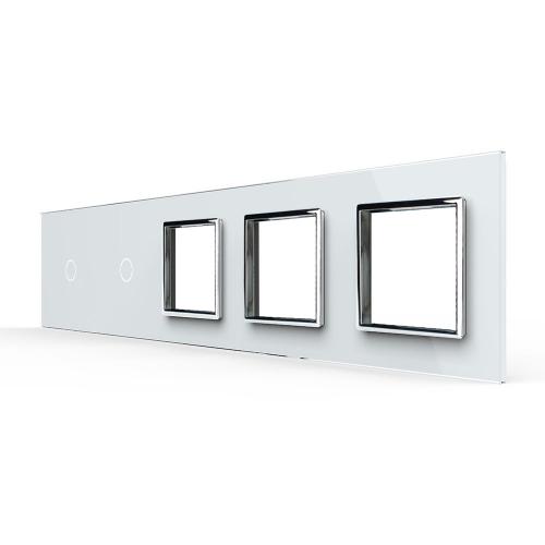 5-fache Blende 2 Touch-Schalter + 3 Module wei� LIVOLO 