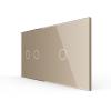 2-fache Blende Touch-Schalter Gold LIVOLO