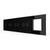 5-fache Blende 4 Touch-Schalter + 1 Modul Schwarz LIVOLO