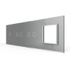 4-fache Blende 3 Touch-Schalter + 1 Modul Grau LIVOLO