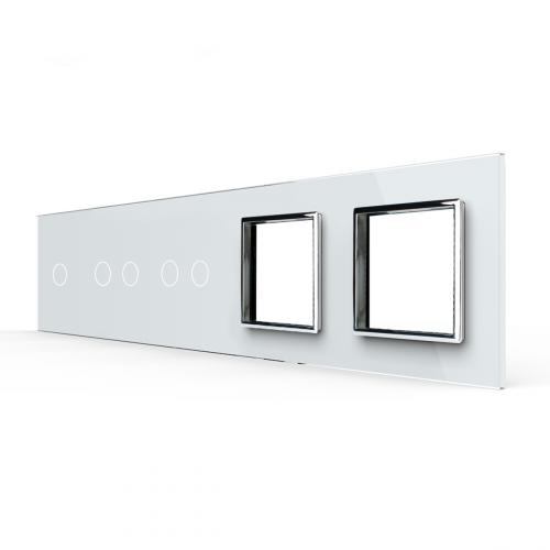 5-fache Blende 3 Touch-Schalter + 2 Module wei� LIVOLO 