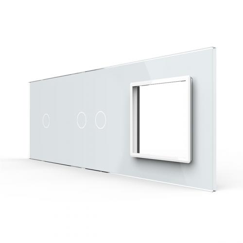 3-fache Blende 2 Touch-Schalter + 1 Modul wei� LIVOLO