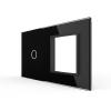 2-fache Blende 1 Touch-Schalter + 1 Modul Schwarz-A LIVOLO
