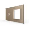 2-fache Blende 1 Touch-Schalter + 1 Modul Gold LIVOLO