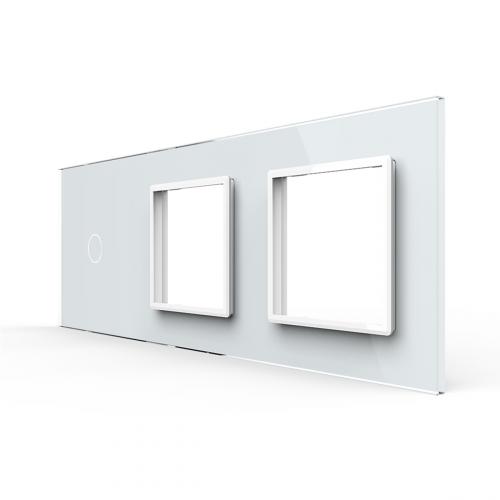 3-fache Blende 1 Touch-Schalter + 2 Module wei� LIVOLO