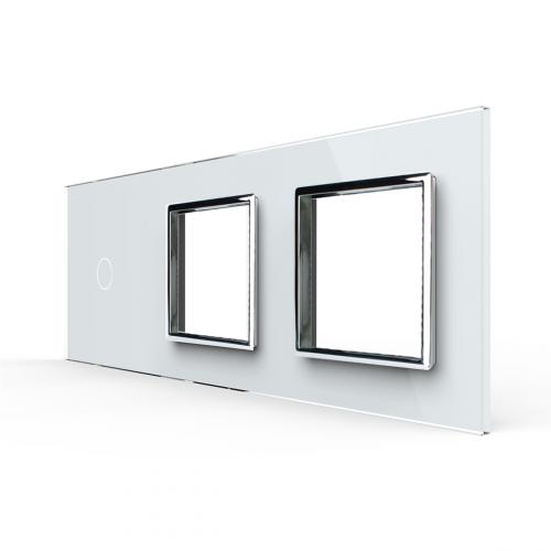 3-fache Blende 1 Touch-Schalter + 2 Module wei� LIVOLO 