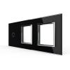 3-fache Blende 1 Touch-Schalter + 2 Module Schwarz LIVOLO