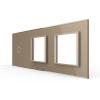 3-fache Blende 1 Touch-Schalter + 2 Module Gold LIVOLO