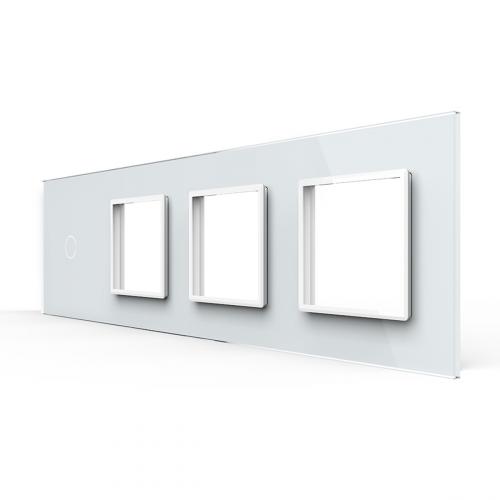 4-fache Blende 1 Touch-Schalter + 3 Module wei� LIVOLO 