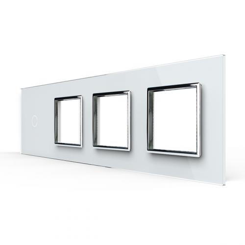 4-fache Blende 1 Touch-Schalter + 3 Module wei� LIVOLO 