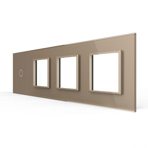 4-fache Blende 1 Touch-Schalter + 3 Module Gold LIVOLO