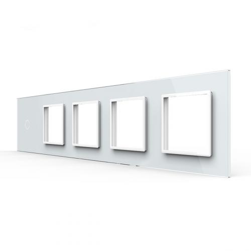5-fache Blende 1 Touch-Schalter + 4 Module wei� LIVOLO