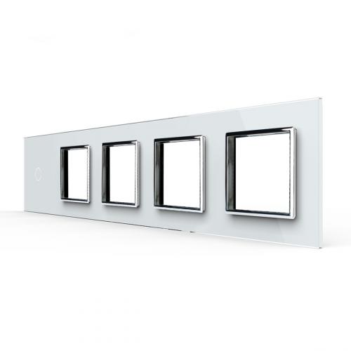 5-fache Blende 1 Touch-Schalter + 4 Module wei� LIVOLO 