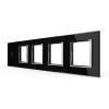 5-fache Blende 1 Touch-Schalter + 4 Module Schwarz LIVOLO