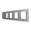 5-fache Blende 1 Touch-Schalter + 4 Module Grau LIVOLO