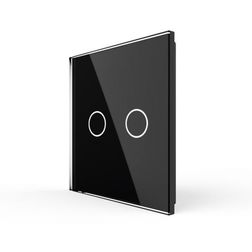 1-fache Blende f�r doppelten Touch-Schalter Schwarz LIVOLO