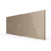 3-fache Blende 3 Touch-Schalter Gold LIVOLO