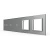 5-fache Blende 3 Touch-Schalter + 2 Module Grau LIVOLO