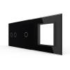 3-fache Blende 2 Touch-Schalter + 1 Modul Schwarz LIVOLO