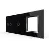 3-fache Blende 2 Touch-Schalter + 1 Modul Schwarz LIVOLO
