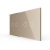 2-fache Blende 2 Touch-Schalter Gold LIVOLO