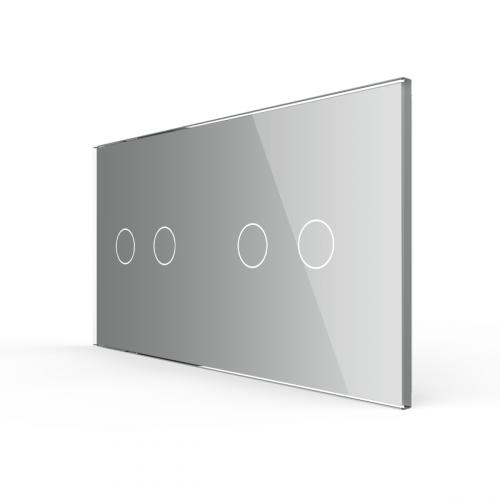 2-fache Blende 2 Touch-Schalter Grau LIVOLO