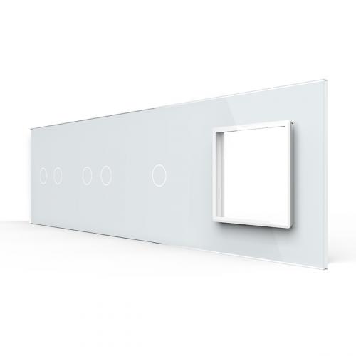 4-fache Blende 3 Touch-Schalter + 1 Modul wei� LIVOLO 