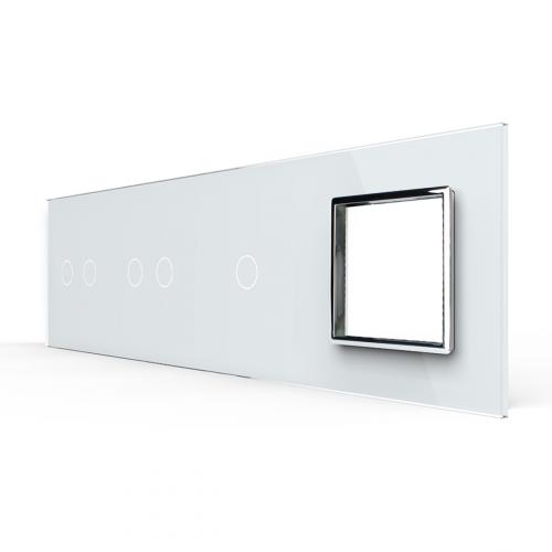4-fache Blende 3 Touch-Schalter + 1 Modul wei� LIVOLO 