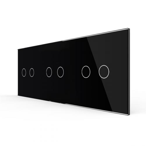 3-fache Blende 3 Touch-Schalter Schwarz LIVOLO