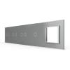 5-fache Blende 4 Touch-Schalter + 1 Modul Grau LIVOLO
