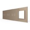 4-fache Blende 3 Touch-Schalter + 1 Modul Gold LIVOLO