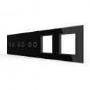 5-fache Blende 3 Touch-Schalter + 2 Module Schwarz-A LIVOLO